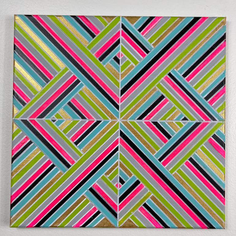 Original Abstract Geometric Painting by Amy Illardo