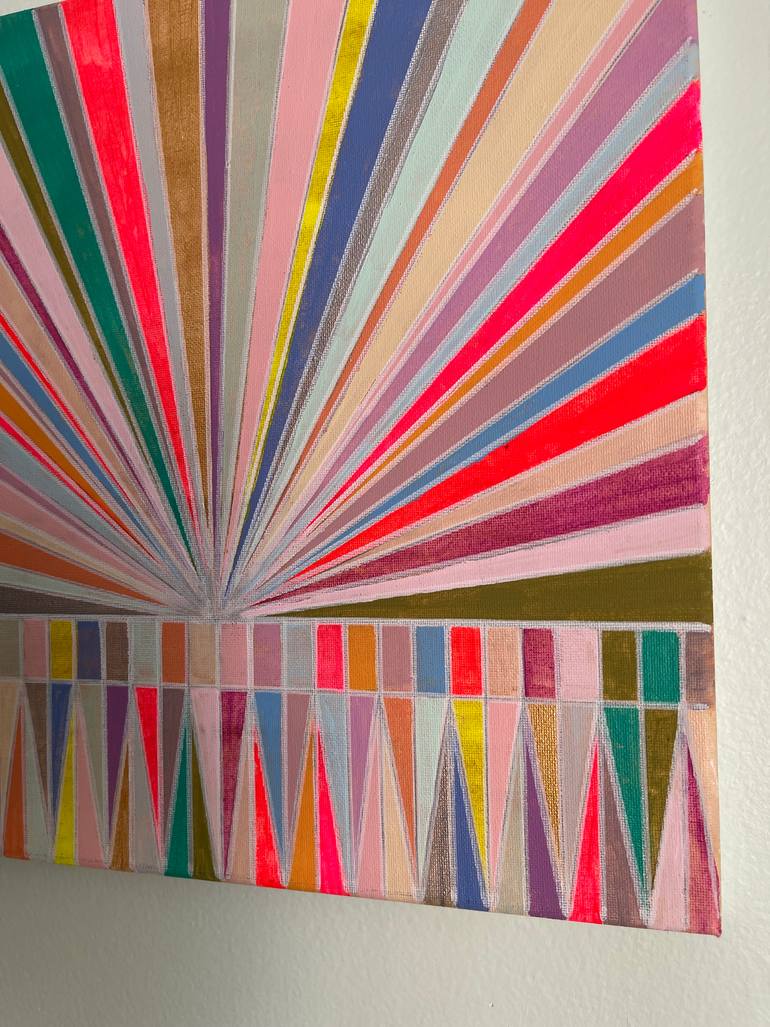 Original Abstract Geometric Painting by Amy Illardo