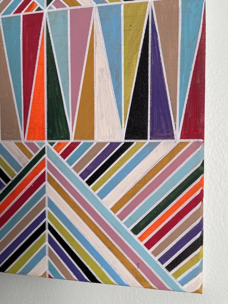 Original Abstract Expressionism Geometric Painting by Amy Illardo