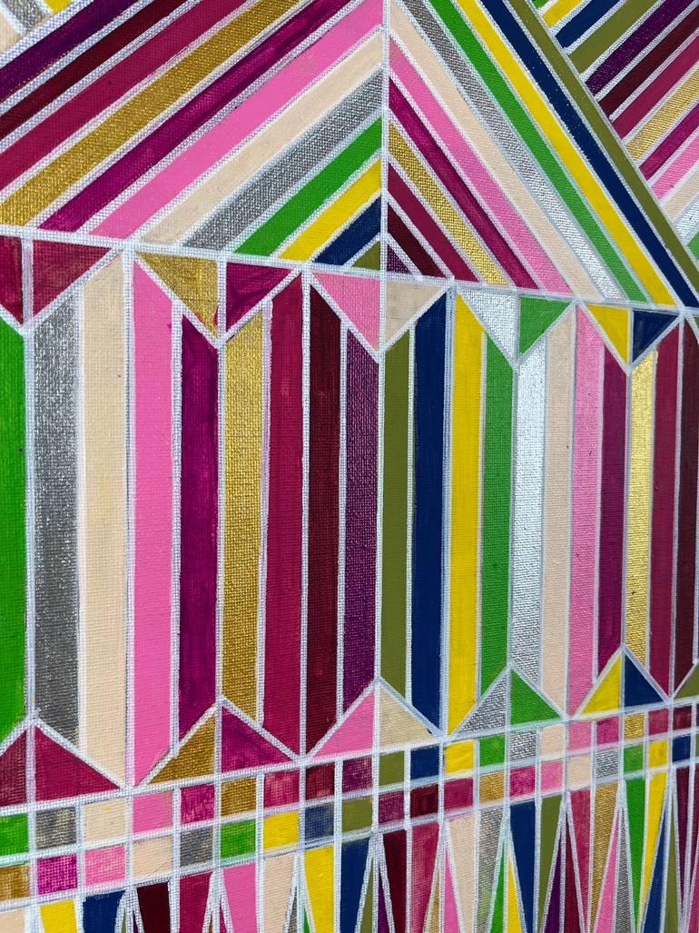 Original Abstract Geometric Painting by Amy Illardo