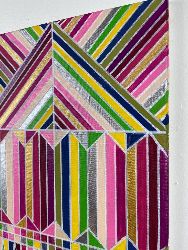 Original Abstract Geometric Painting by Amy Illardo