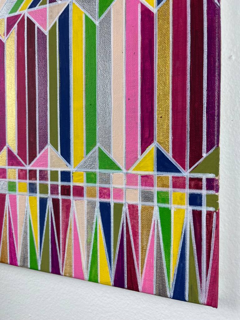 Original Abstract Geometric Painting by Amy Illardo