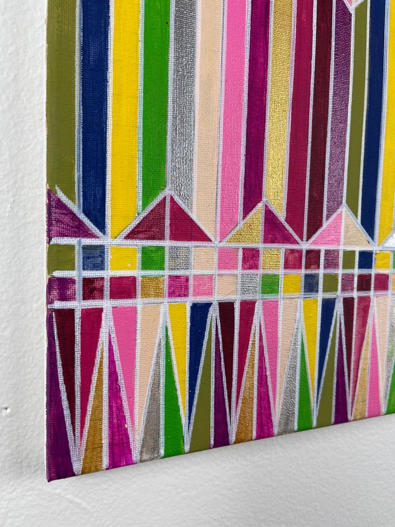 Original Abstract Geometric Painting by Amy Illardo