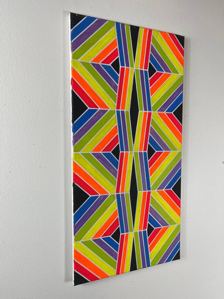 Original Algorithmic Abstract Painting by Amy Illardo