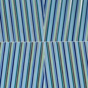 Metallic Silver Blue Coastal Geometric 30x40
