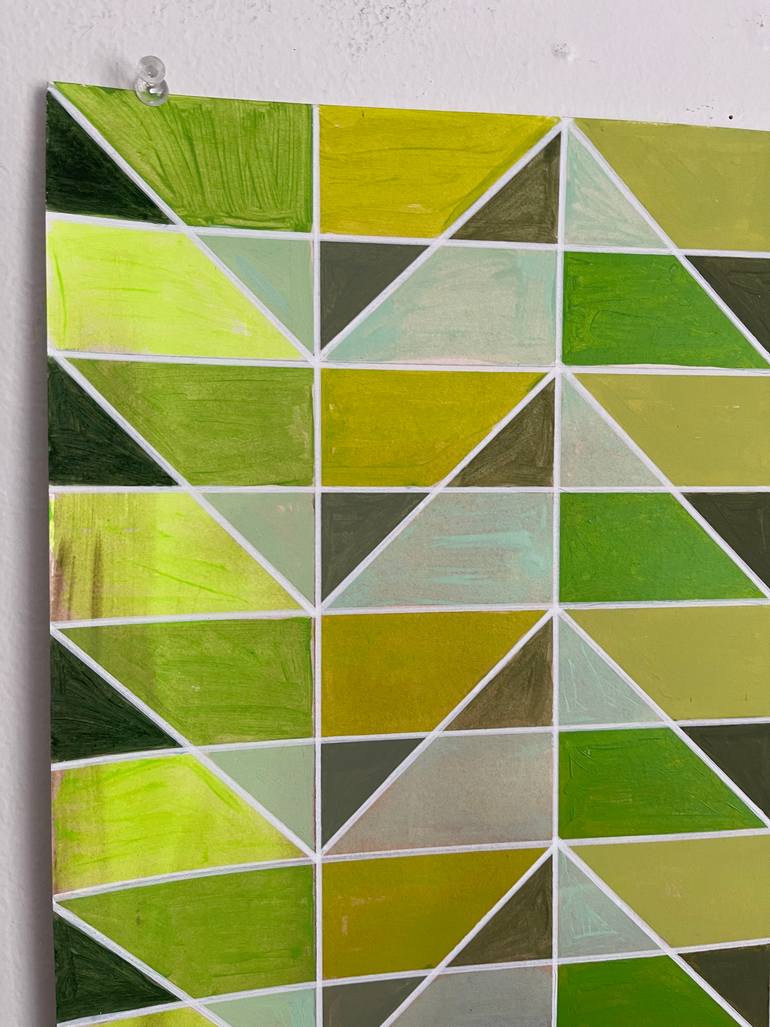 Original Abstract Geometric Painting by Amy Illardo