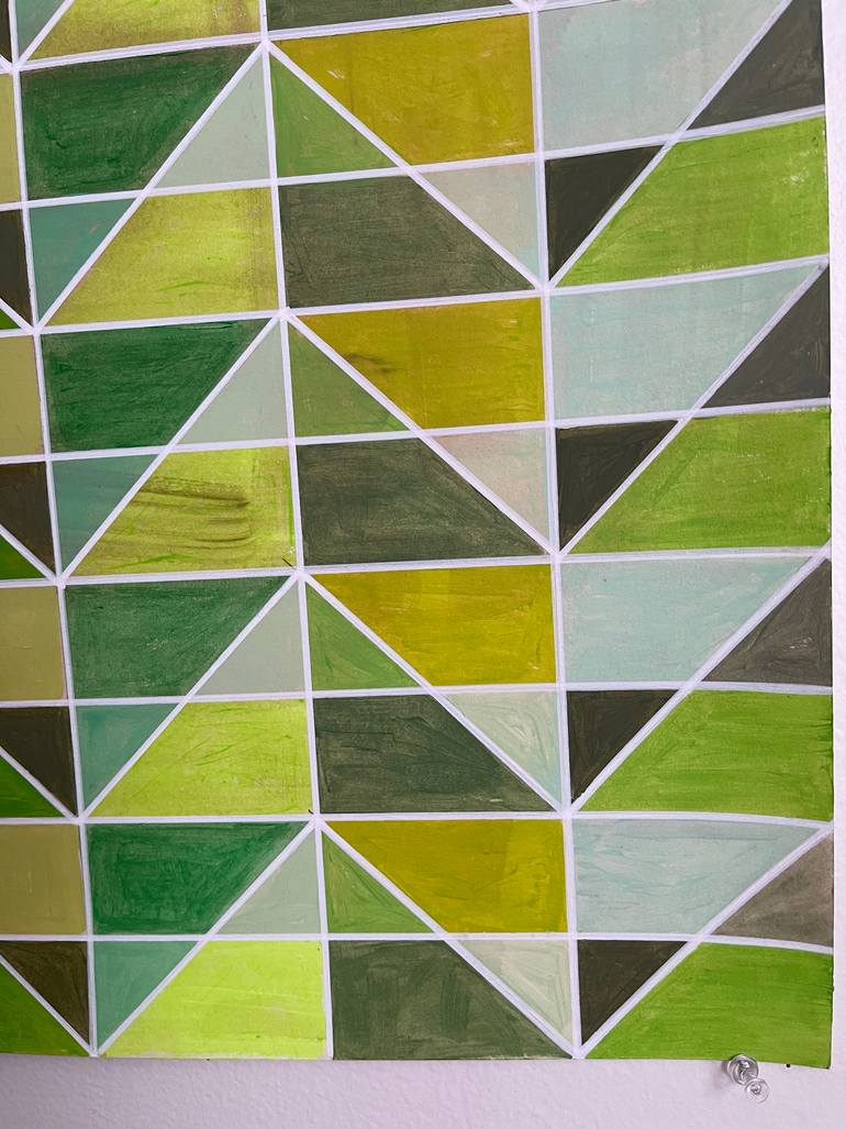 Original Abstract Geometric Painting by Amy Illardo