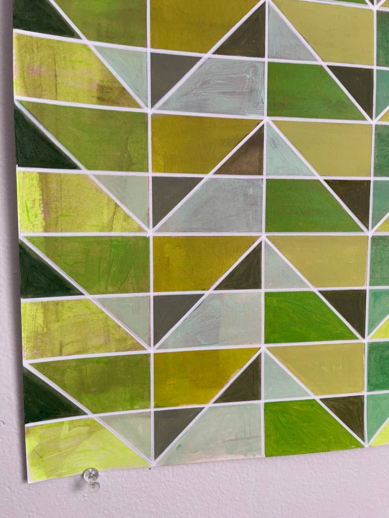 Original Abstract Geometric Painting by Amy Illardo