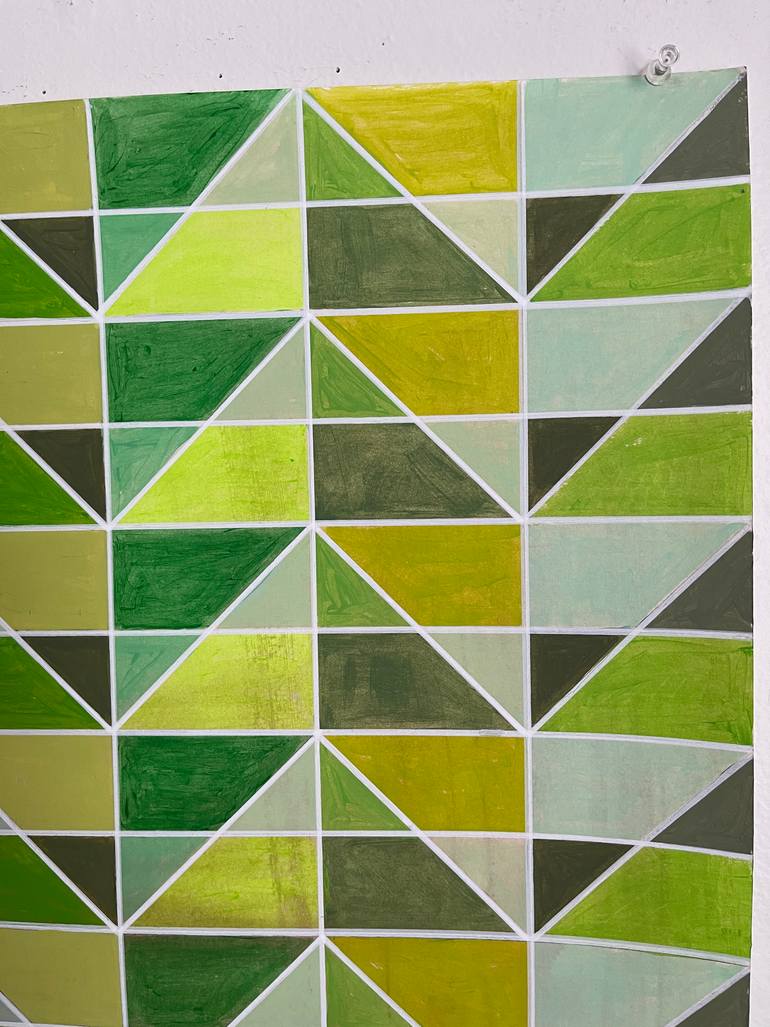 Original Abstract Geometric Painting by Amy Illardo