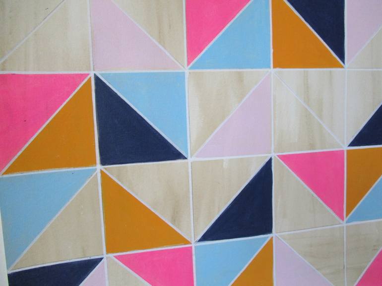 Original Abstract Geometric Painting by Amy Illardo