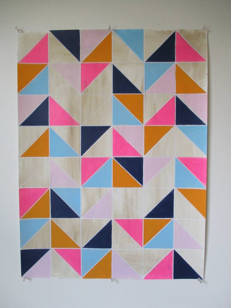 Original Abstract Geometric Painting by Amy Illardo