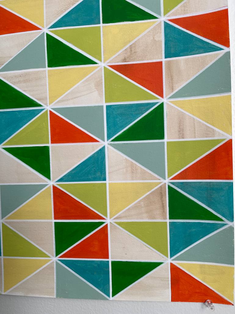 Original Abstract Geometric Painting by Amy Illardo