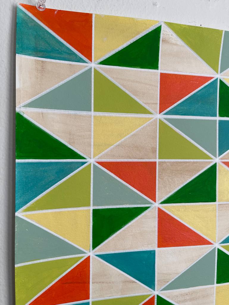 Original Abstract Geometric Painting by Amy Illardo