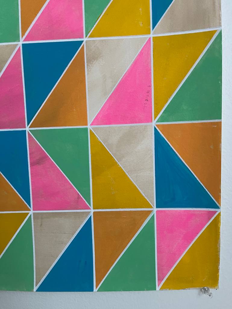Original Abstract Geometric Painting by Amy Illardo