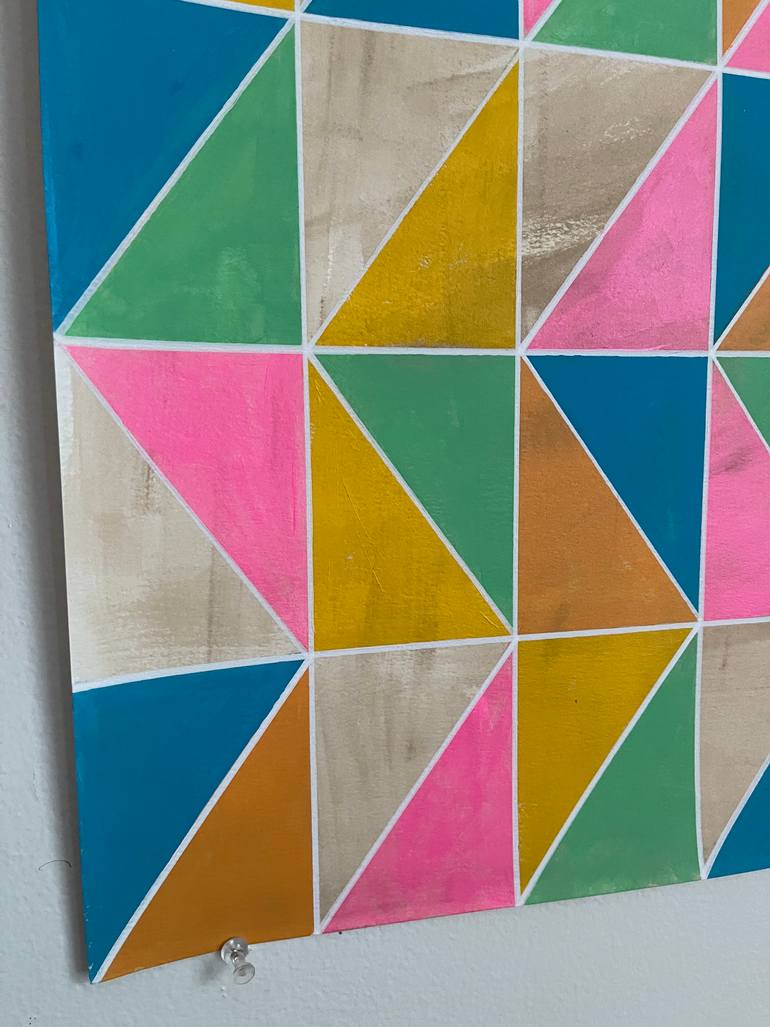 Original Abstract Geometric Painting by Amy Illardo
