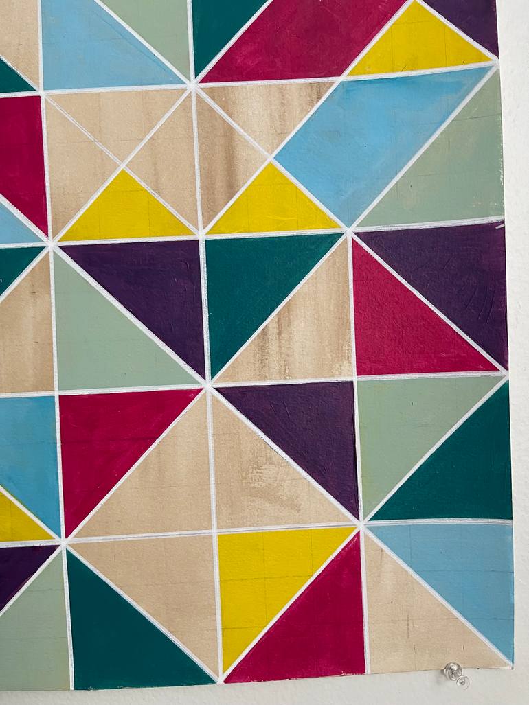 Original Abstract Geometric Painting by Amy Illardo