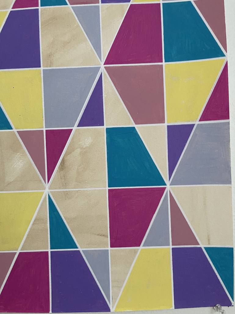 Original Abstract Geometric Painting by Amy Illardo