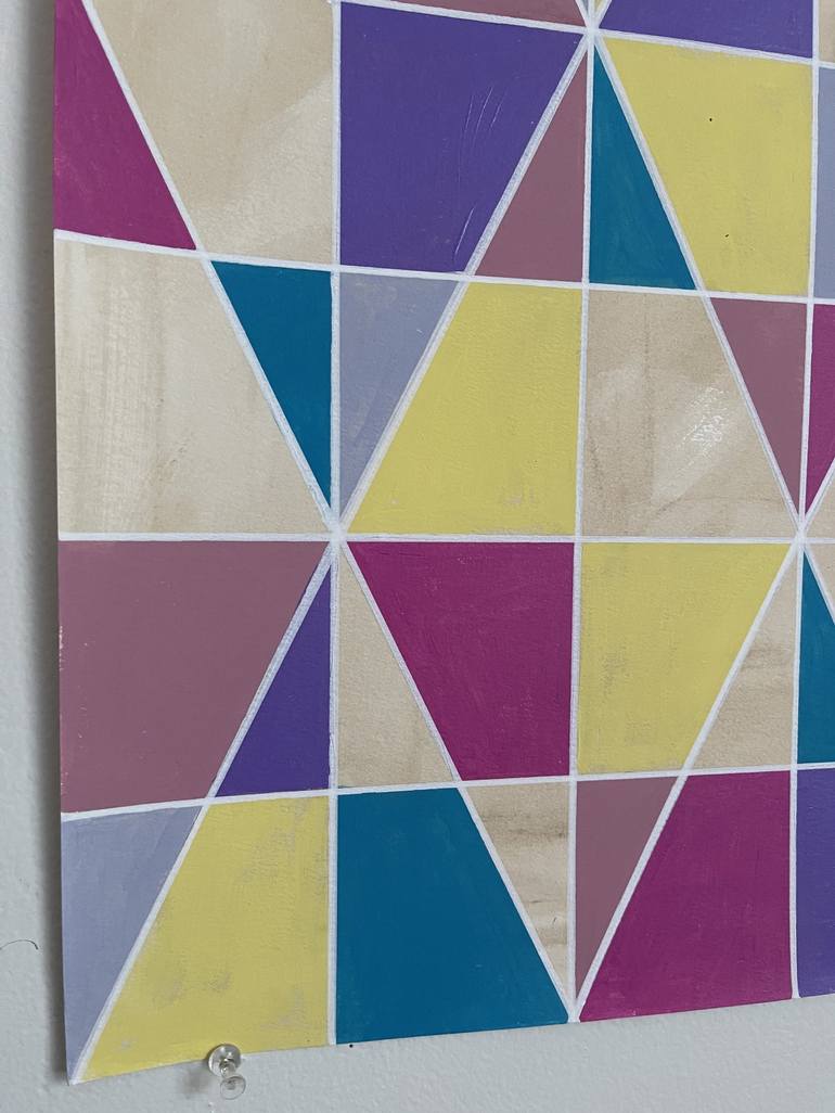 Original Abstract Geometric Painting by Amy Illardo