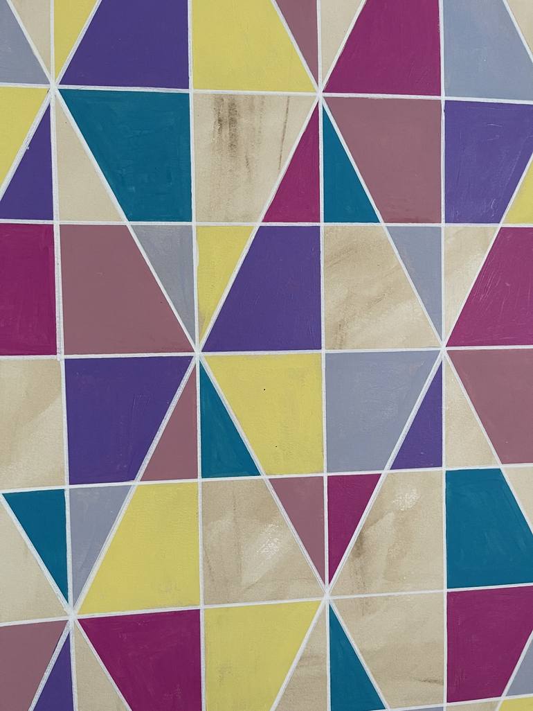 Original Abstract Geometric Painting by Amy Illardo