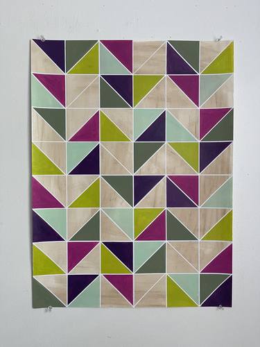 Original Abstract Geometric Paintings by Amy Illardo