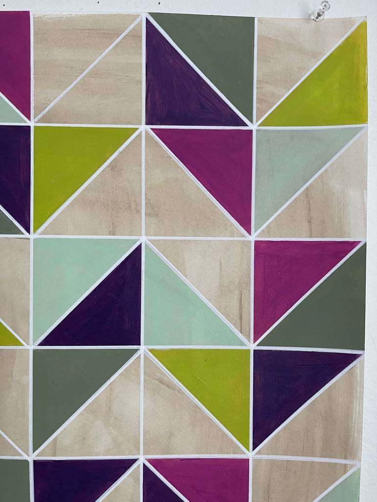 Original Abstract Geometric Painting by Amy Illardo