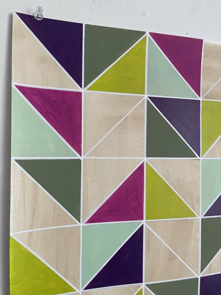 Original Abstract Geometric Painting by Amy Illardo