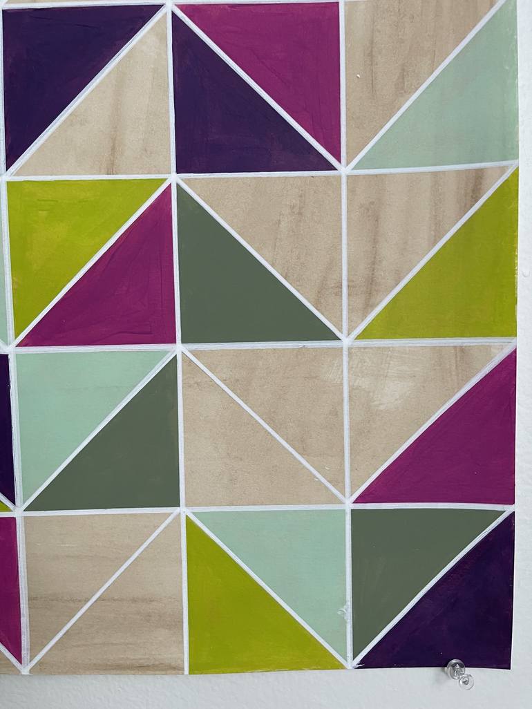 Original Abstract Geometric Painting by Amy Illardo