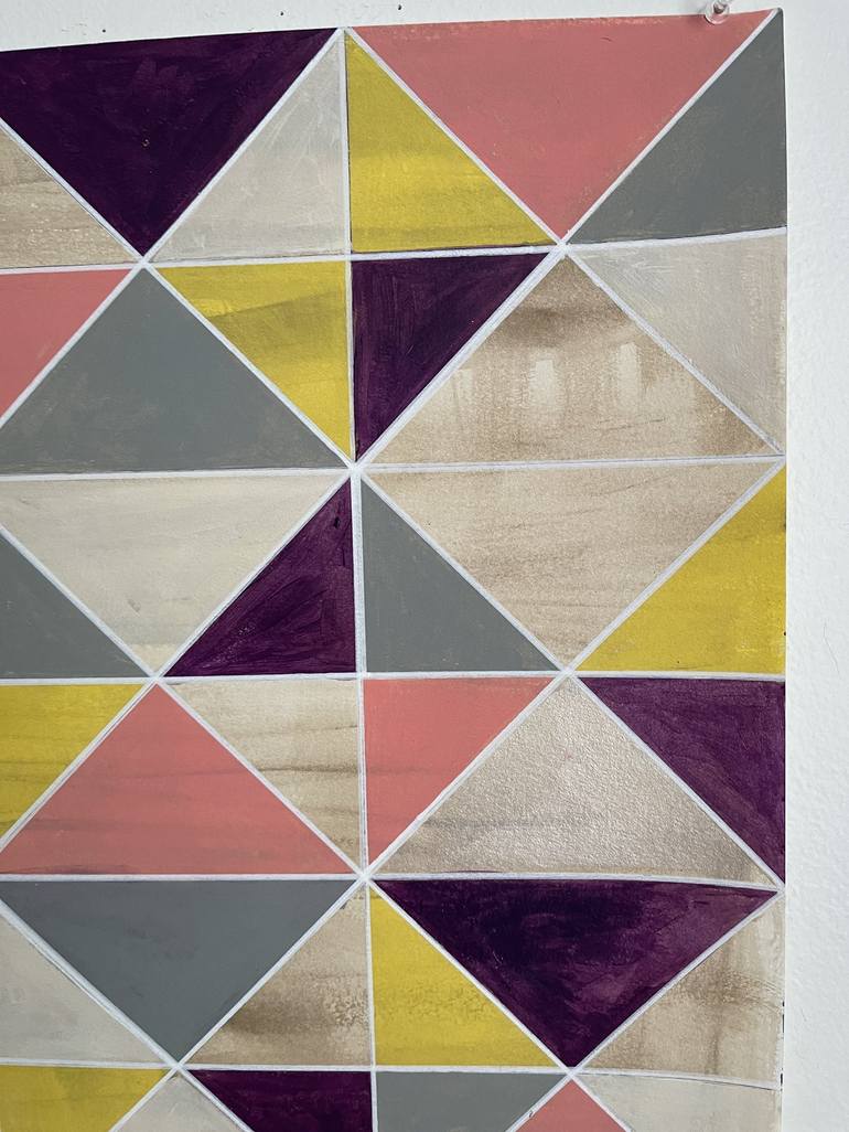 Original Abstract Geometric Painting by Amy Illardo