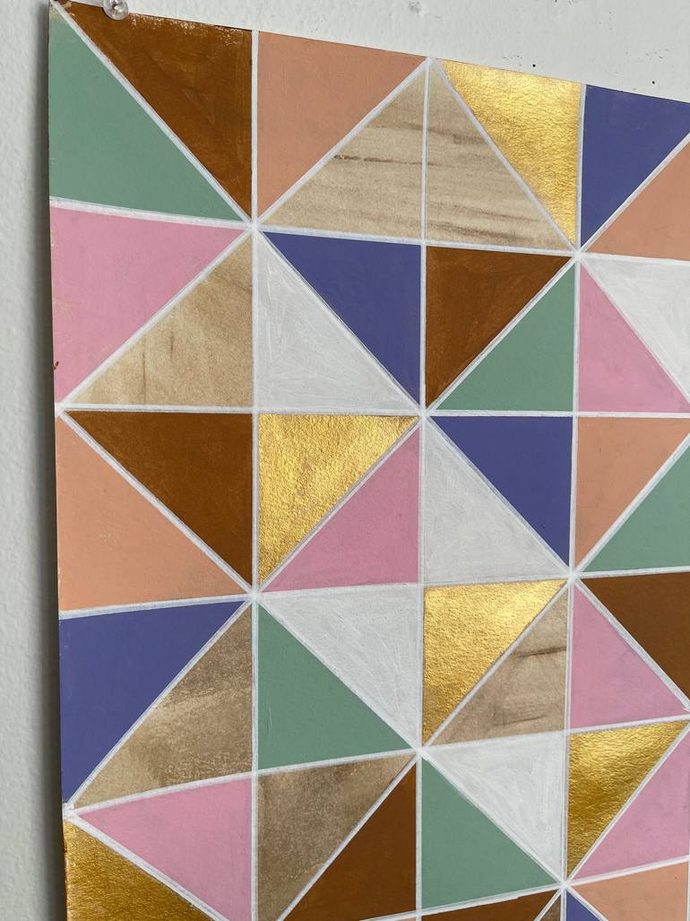 Original Abstract Geometric Painting by Amy Illardo