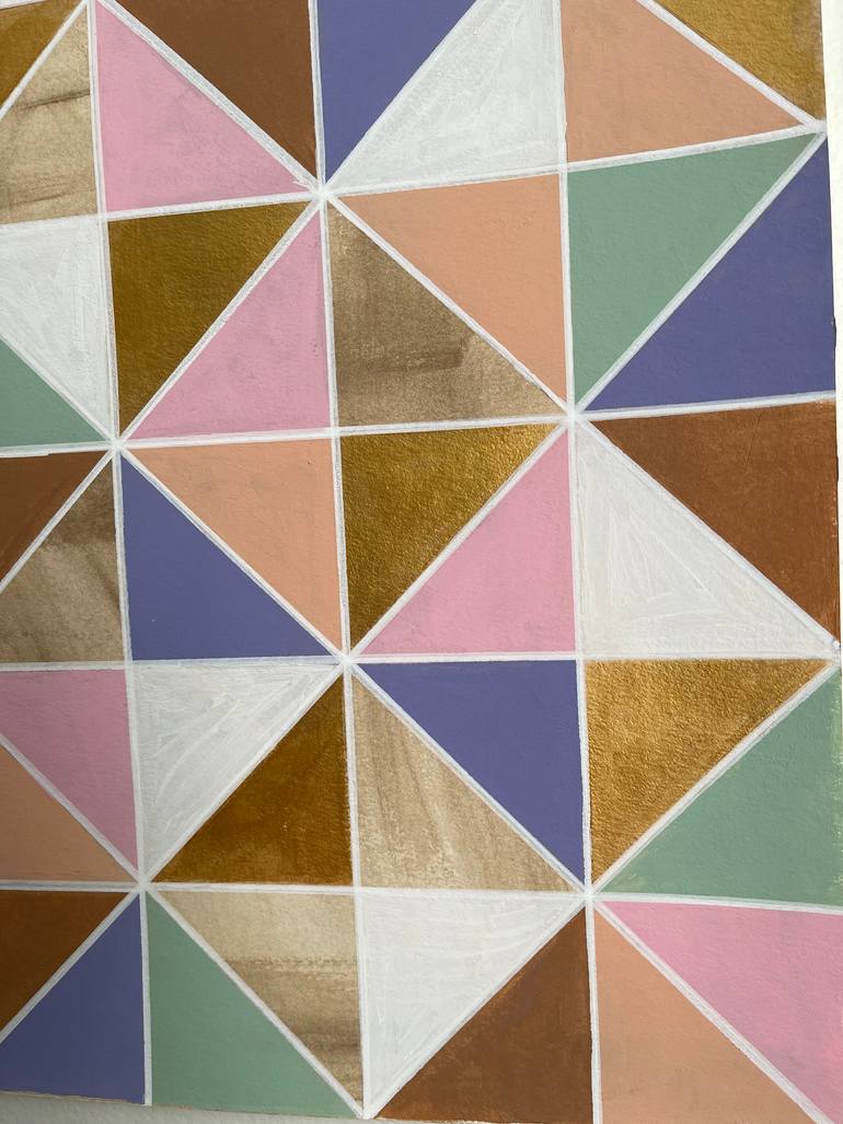 Original Abstract Geometric Painting by Amy Illardo