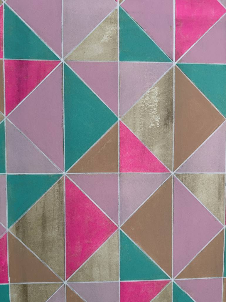 Original Abstract Geometric Painting by Amy Illardo