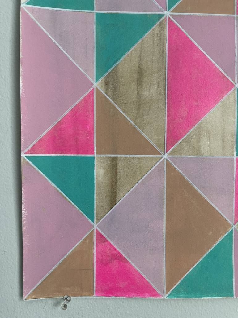 Original Abstract Geometric Painting by Amy Illardo