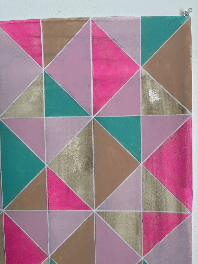 Original Abstract Geometric Painting by Amy Illardo