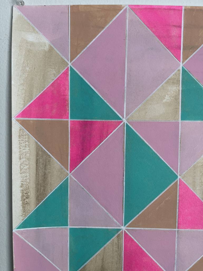 Original Abstract Geometric Painting by Amy Illardo