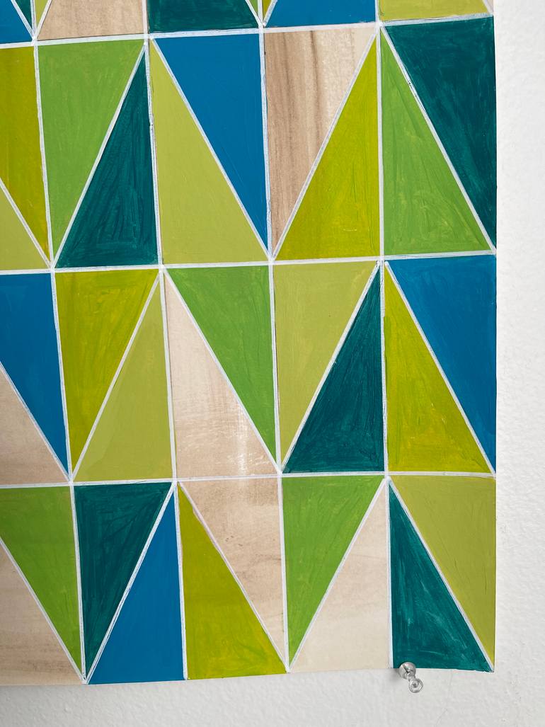 Original Abstract Geometric Painting by Amy Illardo