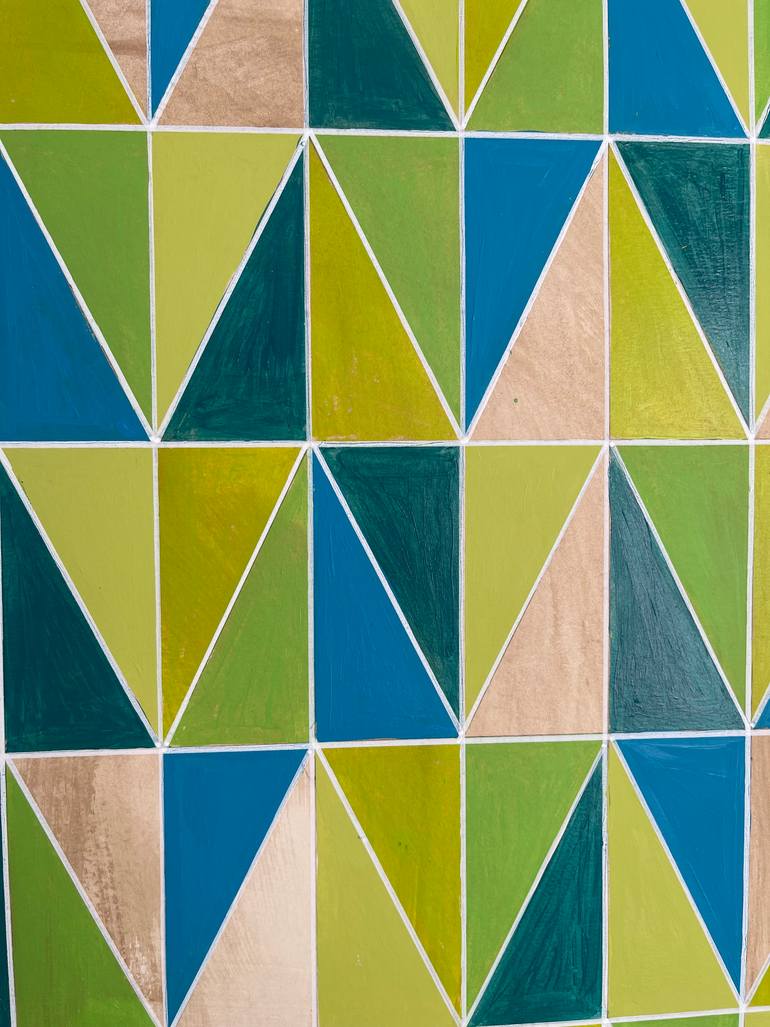Original Abstract Geometric Painting by Amy Illardo