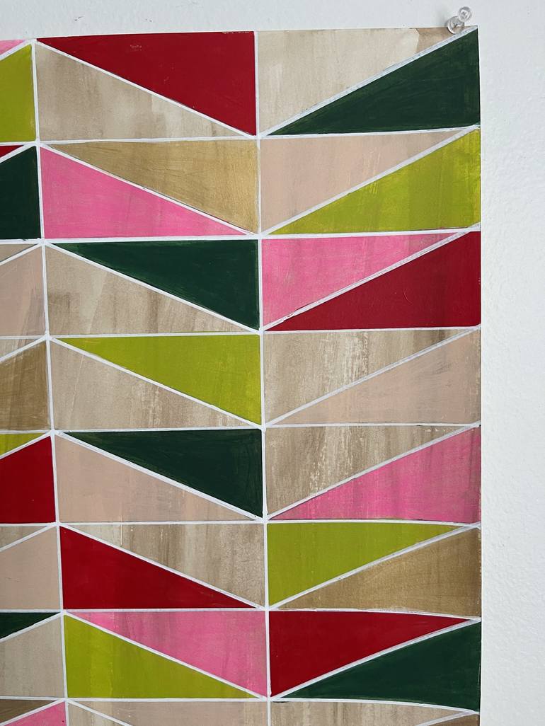 Original Abstract Geometric Painting by Amy Illardo