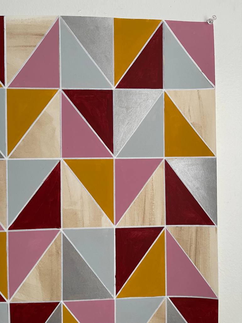 Original Abstract Geometric Painting by Amy Illardo