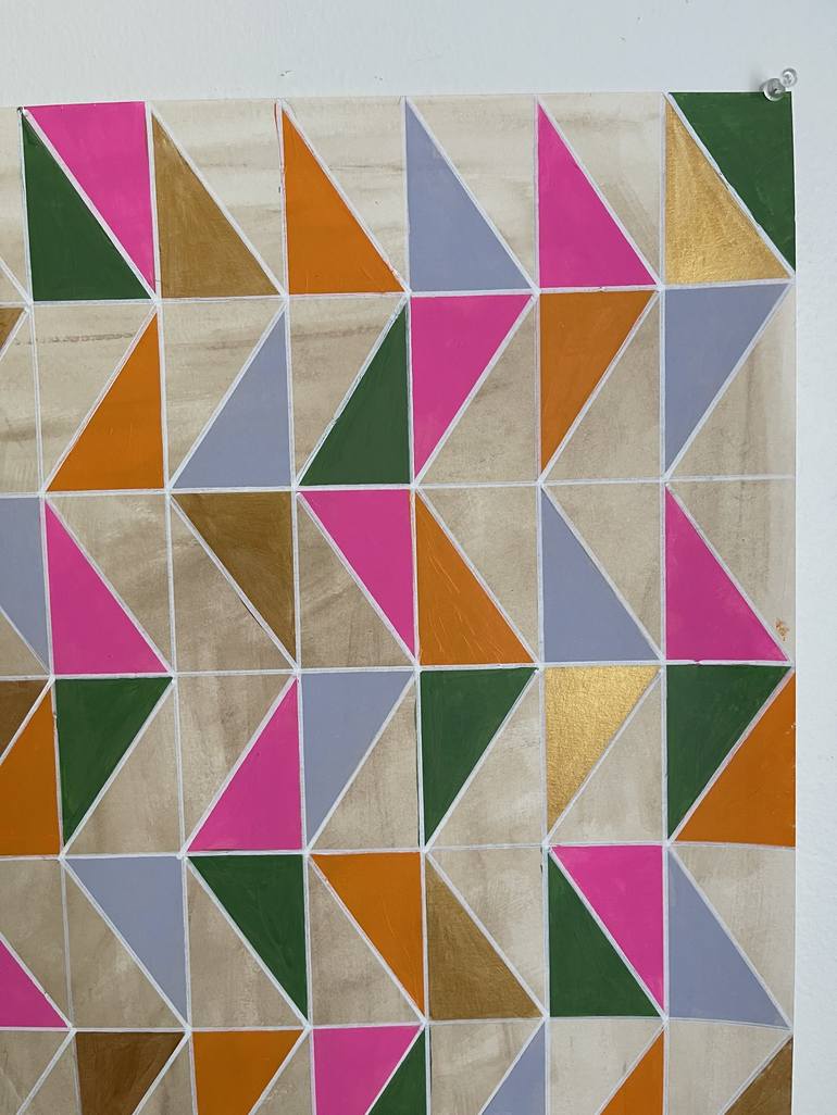 Original Abstract Geometric Painting by Amy Illardo