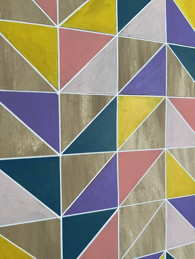 Original Abstract Geometric Painting by Amy Illardo
