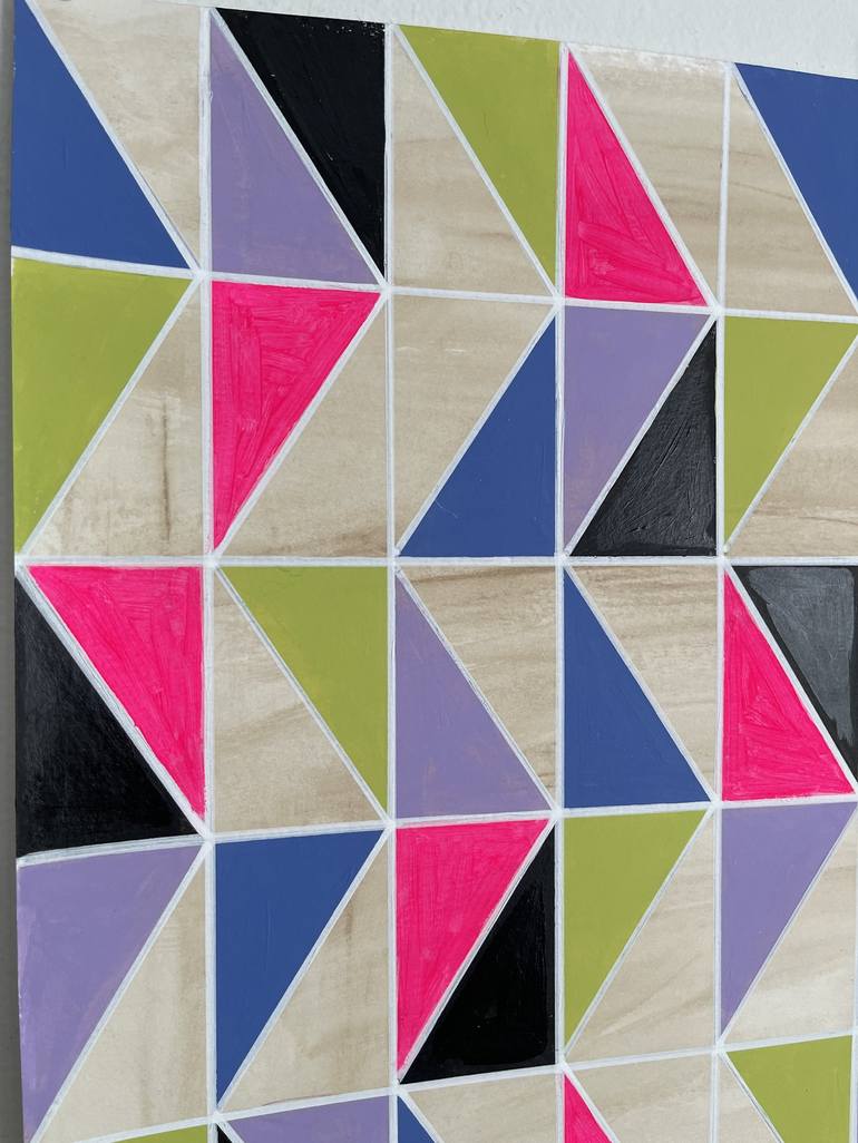 Original Abstract Geometric Painting by Amy Illardo