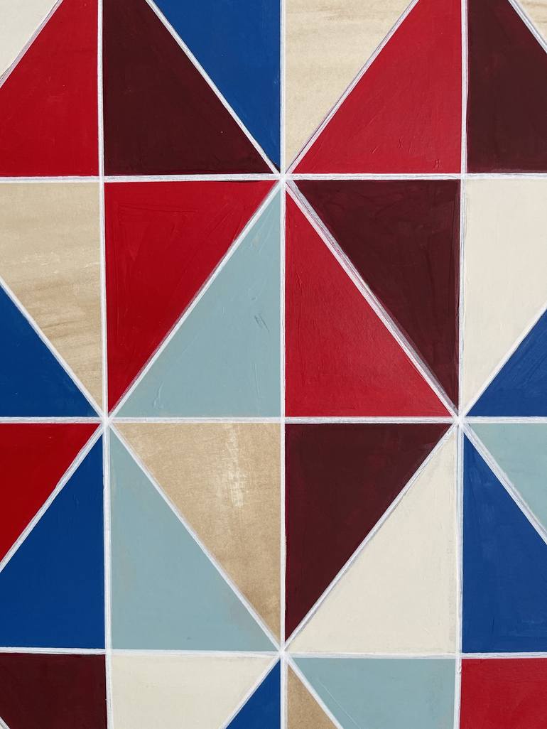 Original Abstract Geometric Painting by Amy Illardo