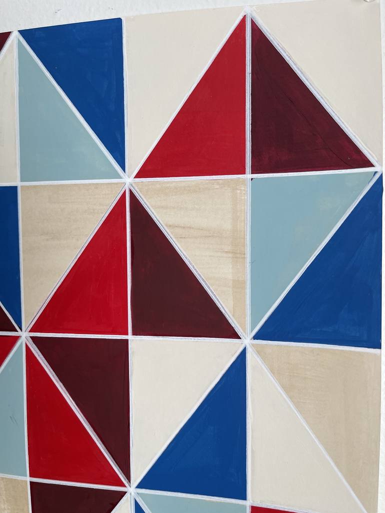 Original Abstract Geometric Painting by Amy Illardo