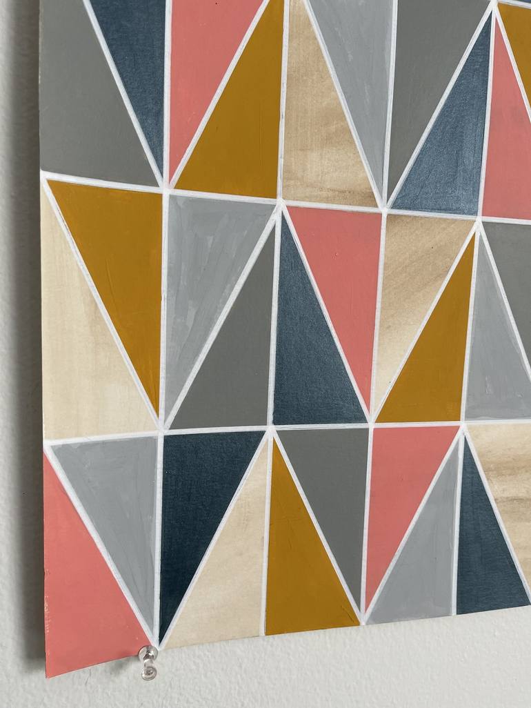 Original Abstract Geometric Painting by Amy Illardo