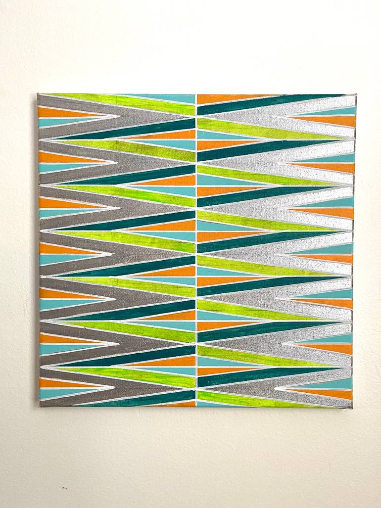 Original Abstract Geometric Painting by Amy Illardo