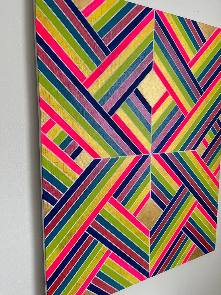 Original Abstract Geometric Painting by Amy Illardo