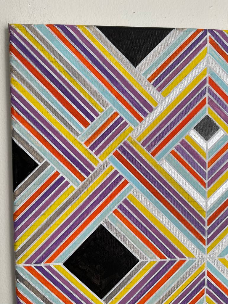Original Abstract Geometric Painting by Amy Illardo