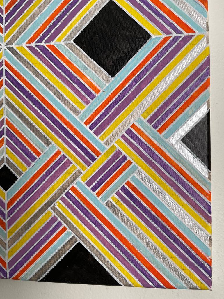 Original Abstract Geometric Painting by Amy Illardo