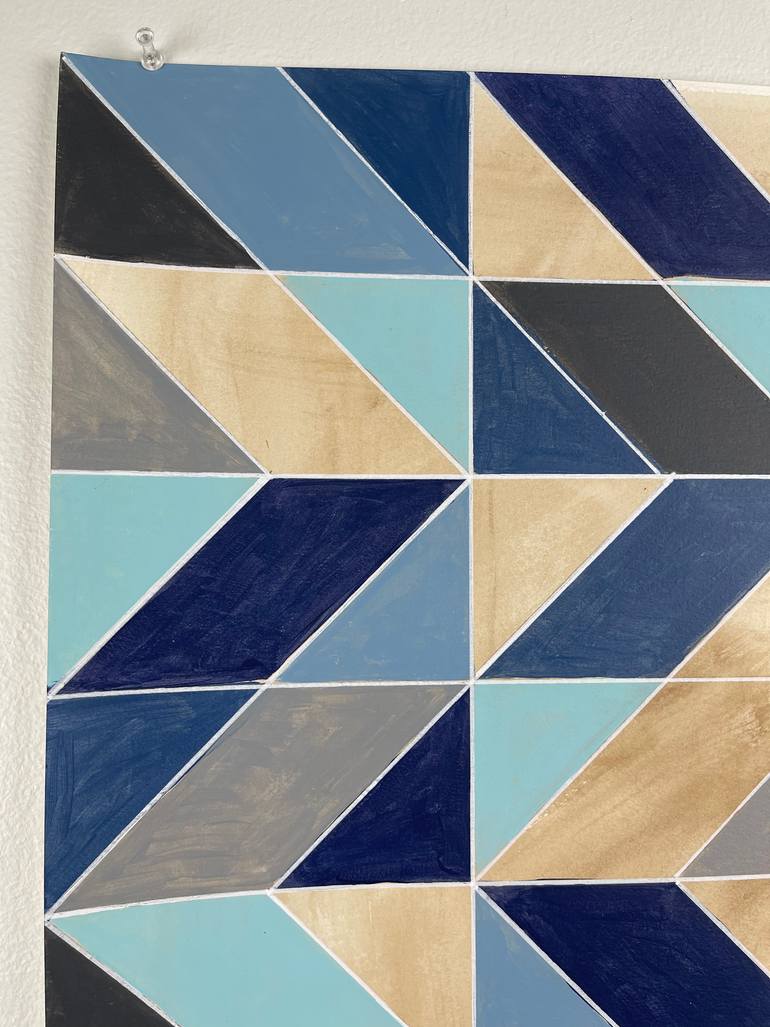 Original Abstract Geometric Painting by Amy Illardo