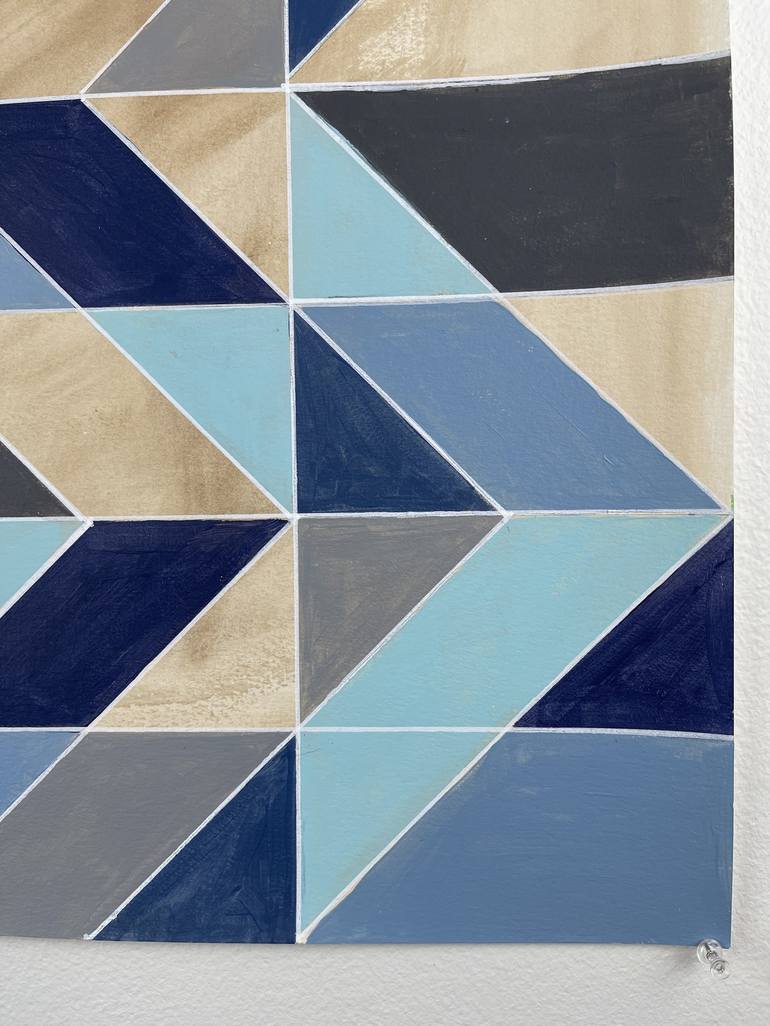 Original Abstract Geometric Painting by Amy Illardo